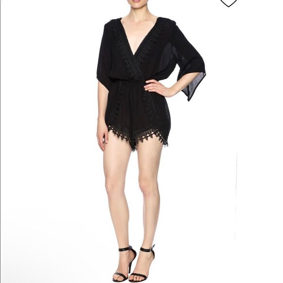 2/$20  Ambiance CROCHET TRIM ROMPER - Picture 2 of 12